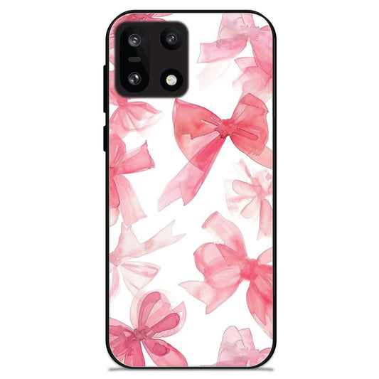 Cute Pink Bows - Glossy Metal Silicone Case For OnePlus Models