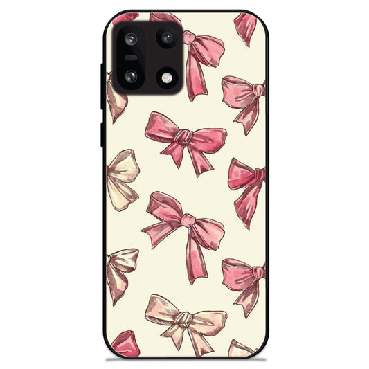 Pastel Pink Bows - Glossy Metal Silicone Case For OnePlus Models