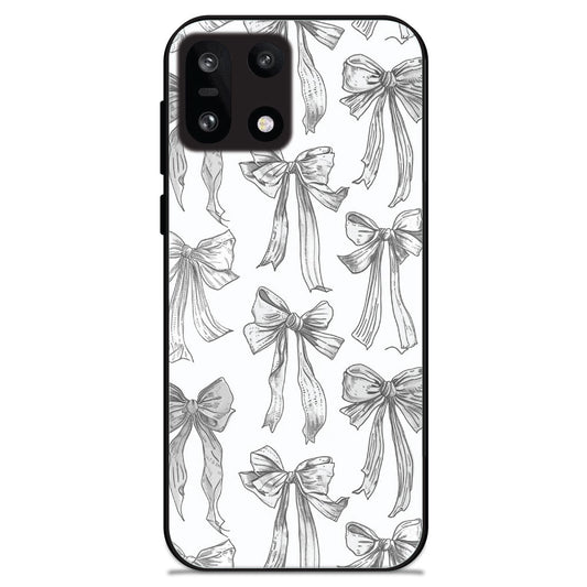 White Bows - Glossy Metal Silicone Case For OnePlus Models