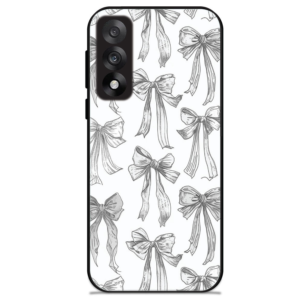 White Bows - Glossy Metal Silicone Cases for Oneplus