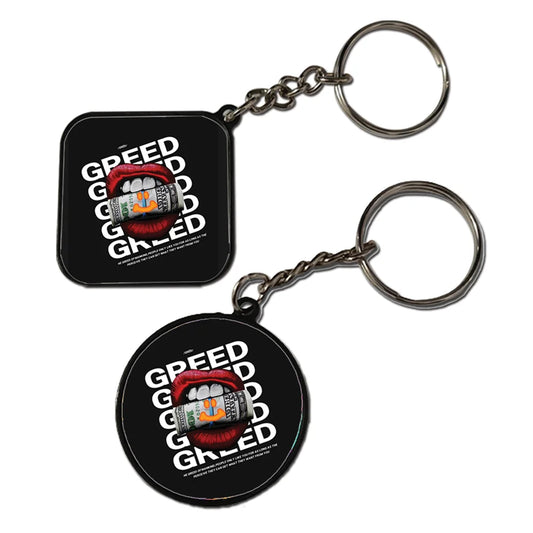 Greed - Keychain With Black Border (Pack Of 2)