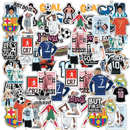 Football Stickers Pack – 42+ Soccer Star Waterproof Stickers
