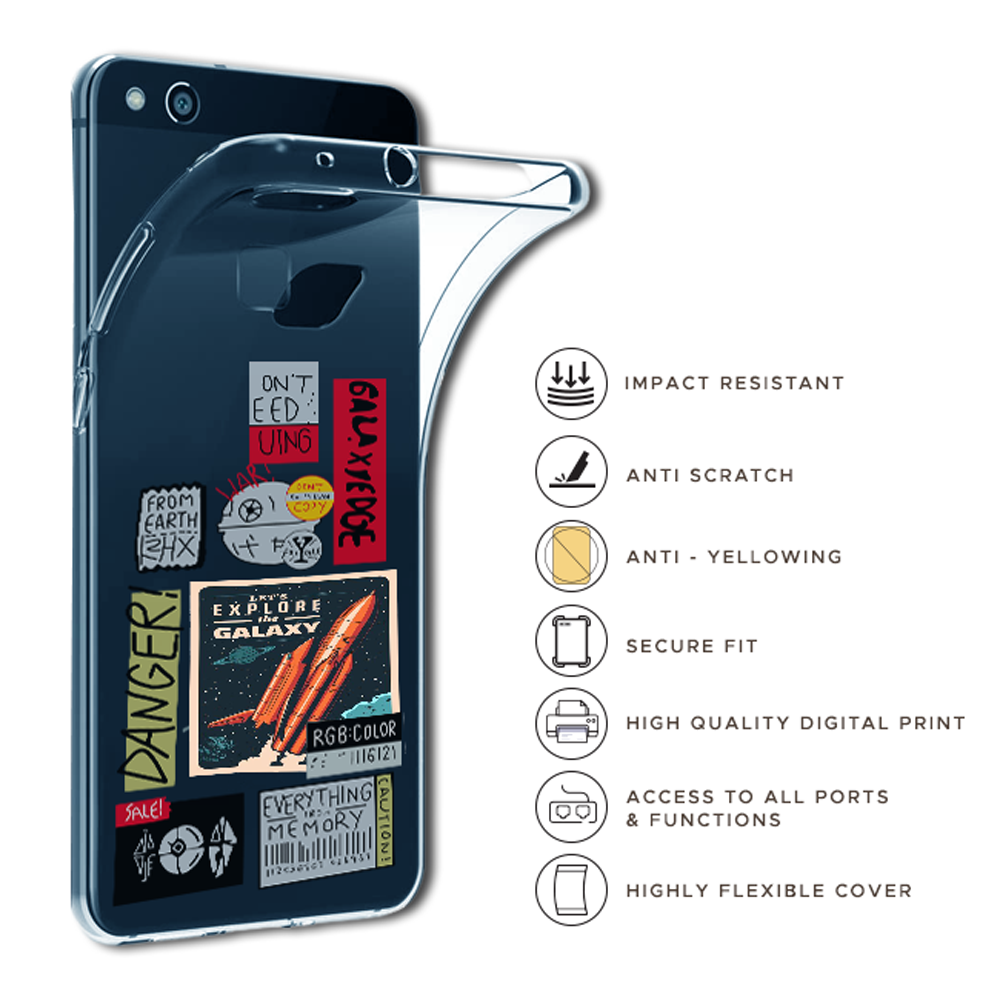 Galaxy - Clear Printed Case For iPhone Models infographic