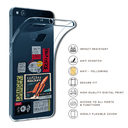 Galaxy - Clear Printed Case For iPhone Models infographic