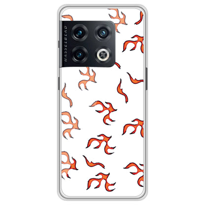 Orange Mini Flames - Clear Printed Case For OnePlus Models