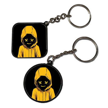 The Hood - Keychain With Black Border (Pack Of 2)