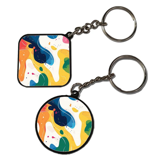 Morning Hues - Keychain With Black Border (Pack Of 2)