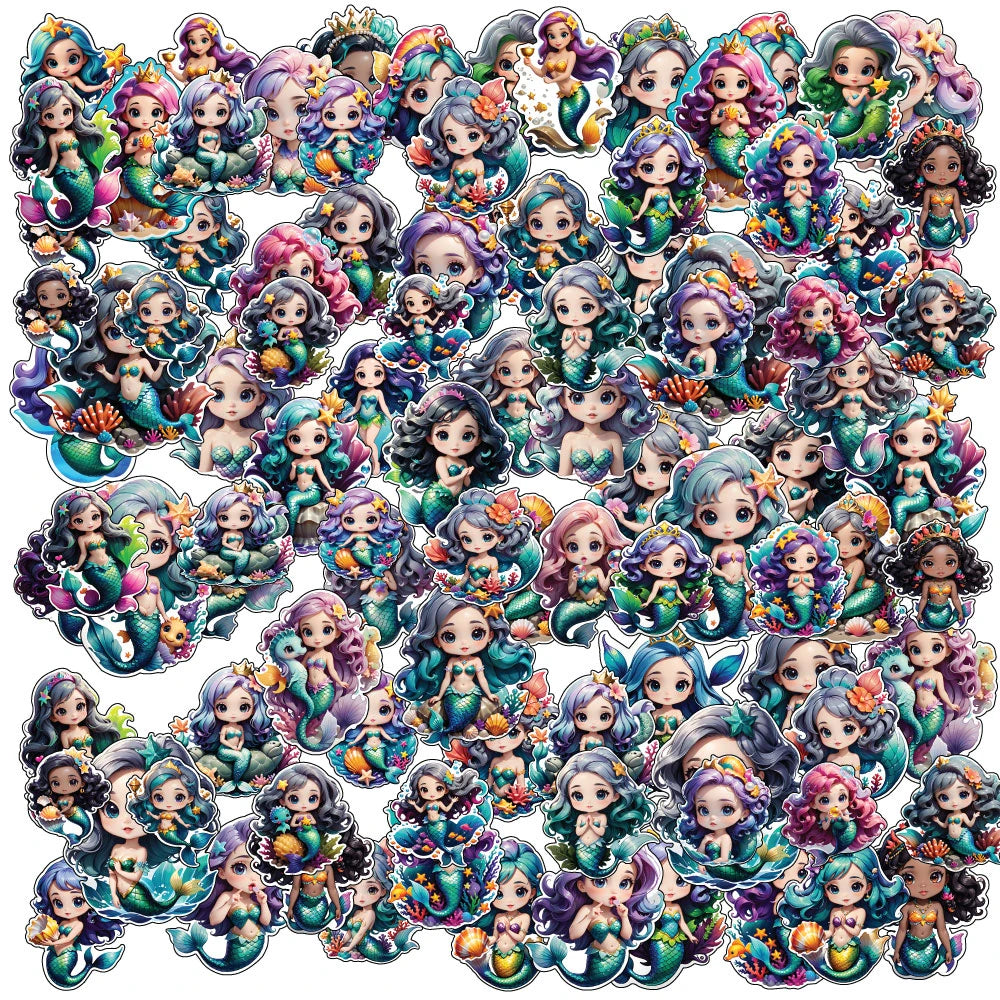 Mermaid Stickers Pack – 42+ Fantasy Waterproof Stickers