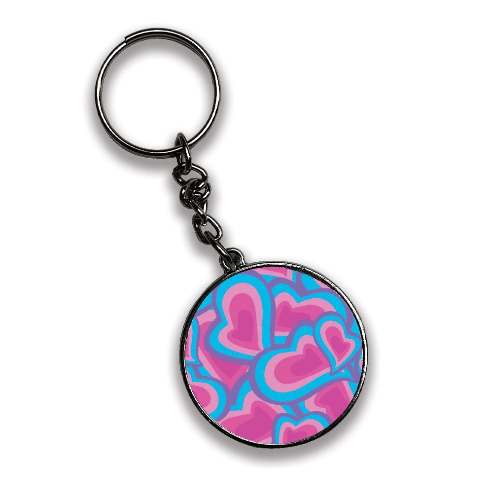 Mix Designs - A Combo Of 4 Silver Border Keychains