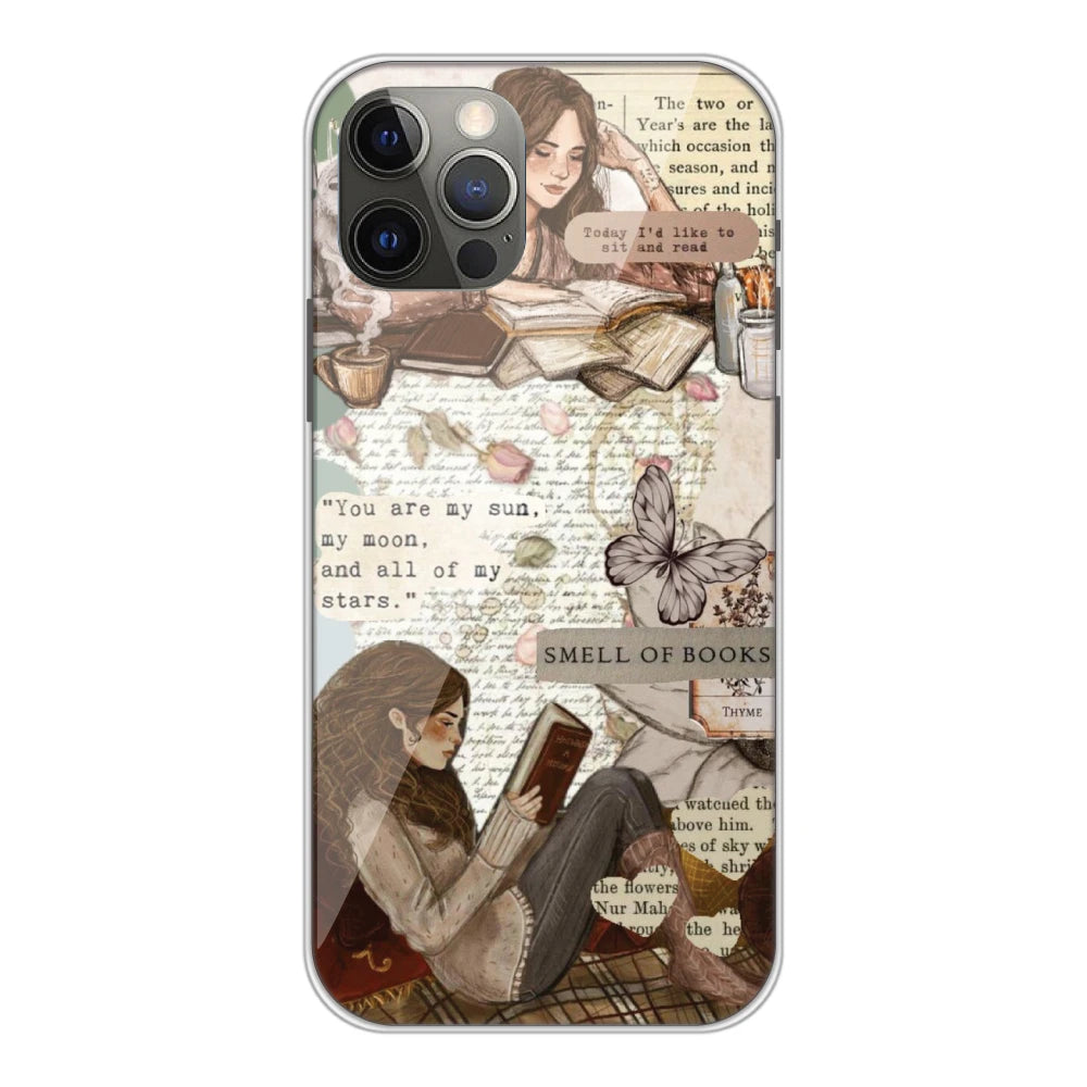 Book Collage - Silicone Case For Apple iPhone Models Apple iPhone 12 pro
