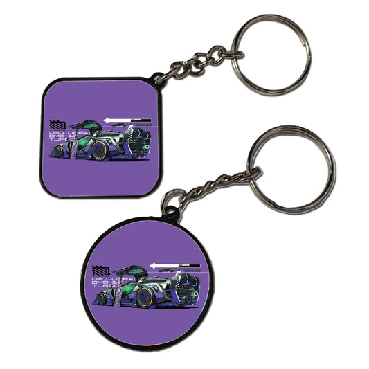 Sports Car - Keychain With Black Border (Pack Of 2)