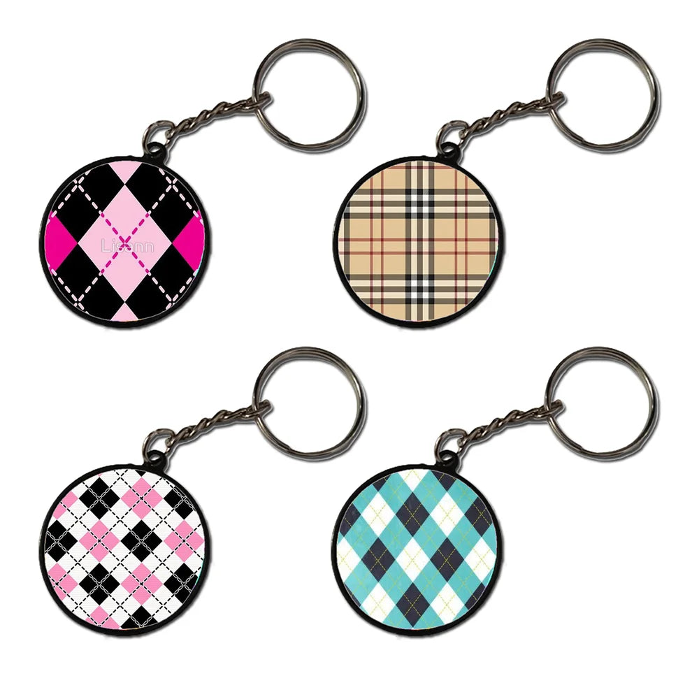 Patterns - A Combo Of 4 Black Border Keychains