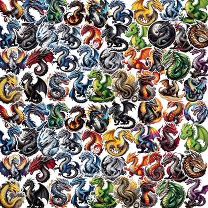 Dragons – 38 Waterproof Aesthetic Stickers for Phone Cases, Clear Covers, Journals, Scrapbooks & More