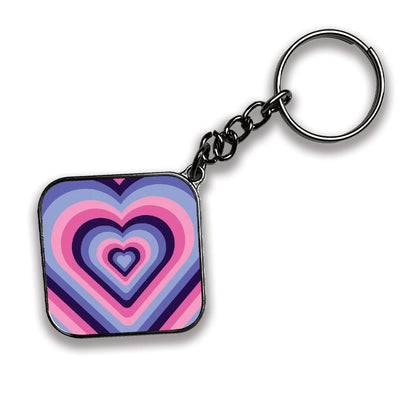 Mix Designs - A Combo Of 4 Silver Border Keychains