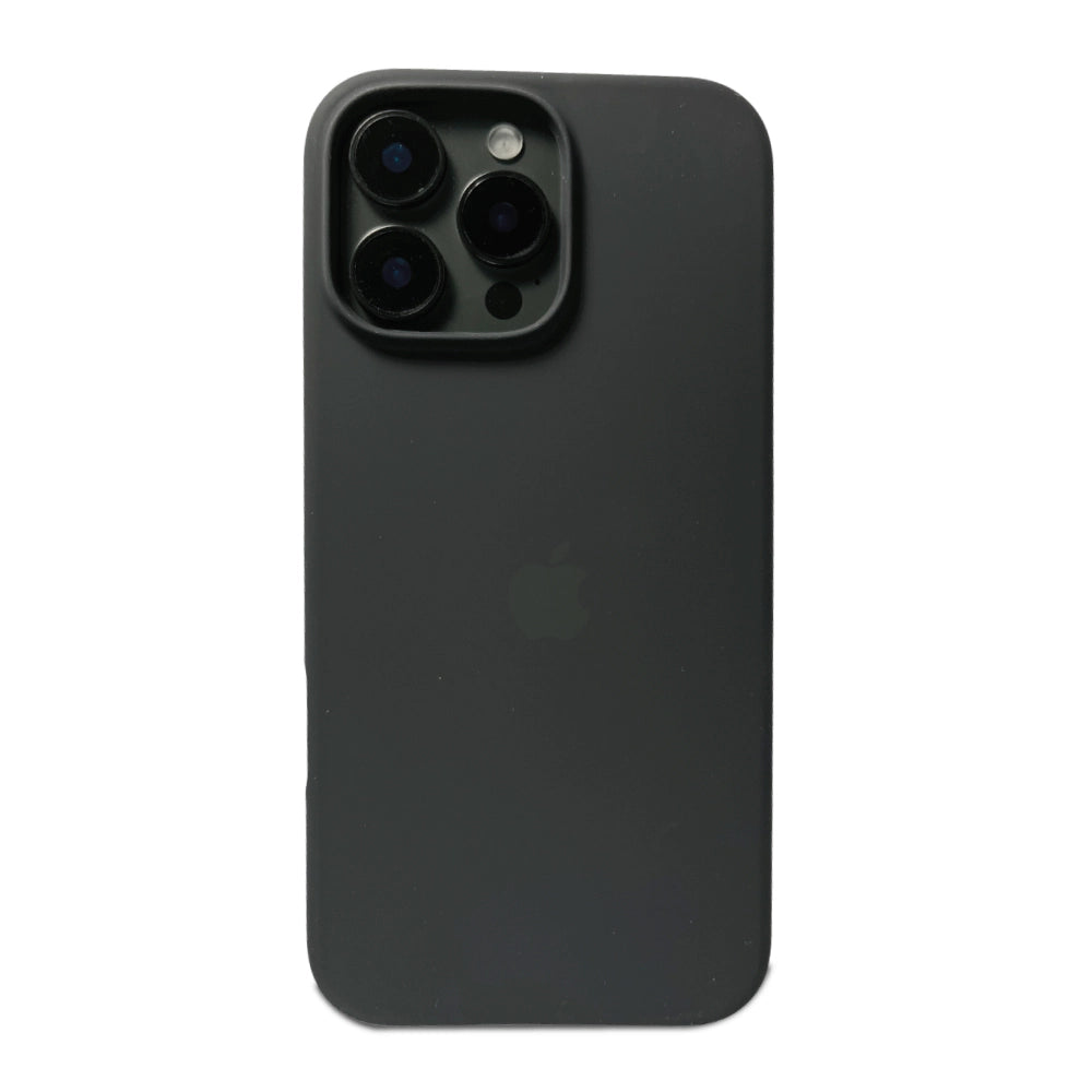 Black Liquid Silicone Case For Apple iPhone Models