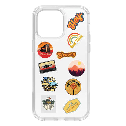 Beach Themed Stickers on clear case