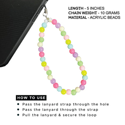 Multicolor - Round Phone Charm