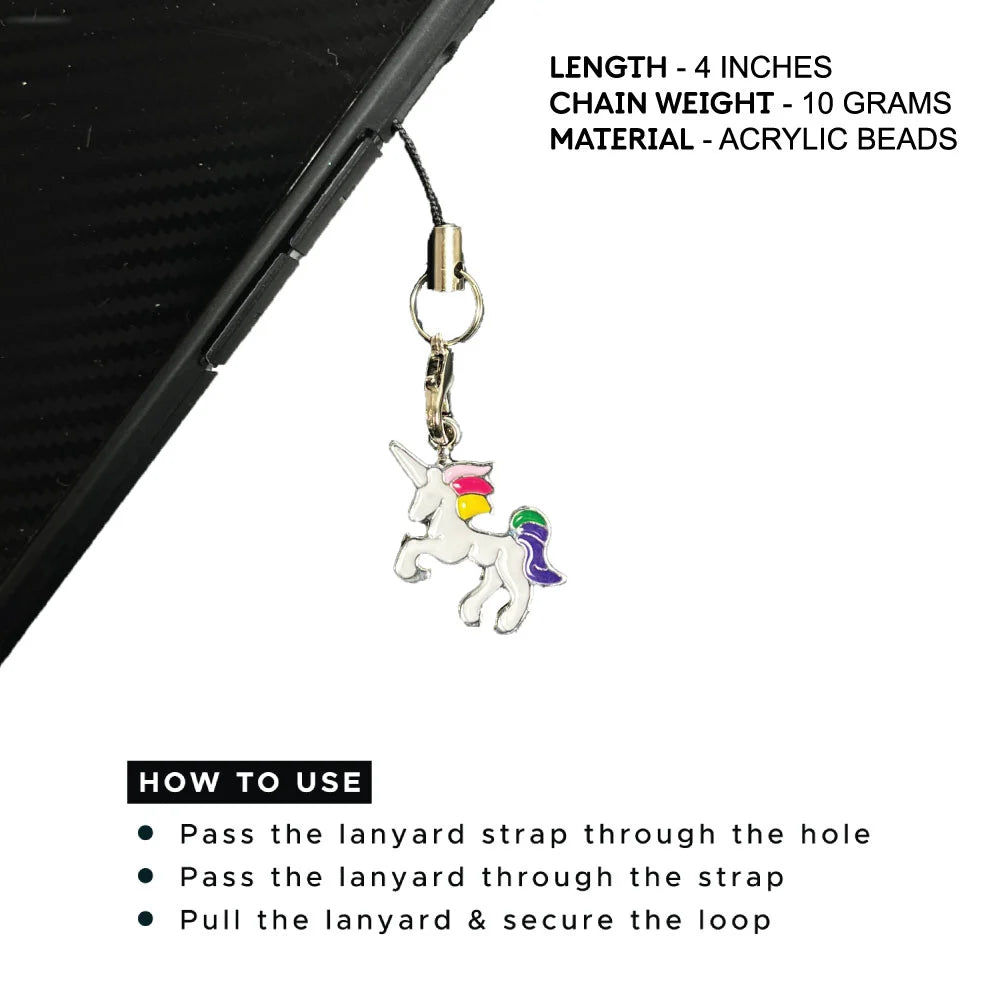 Unicorn - Mini Phone Charm