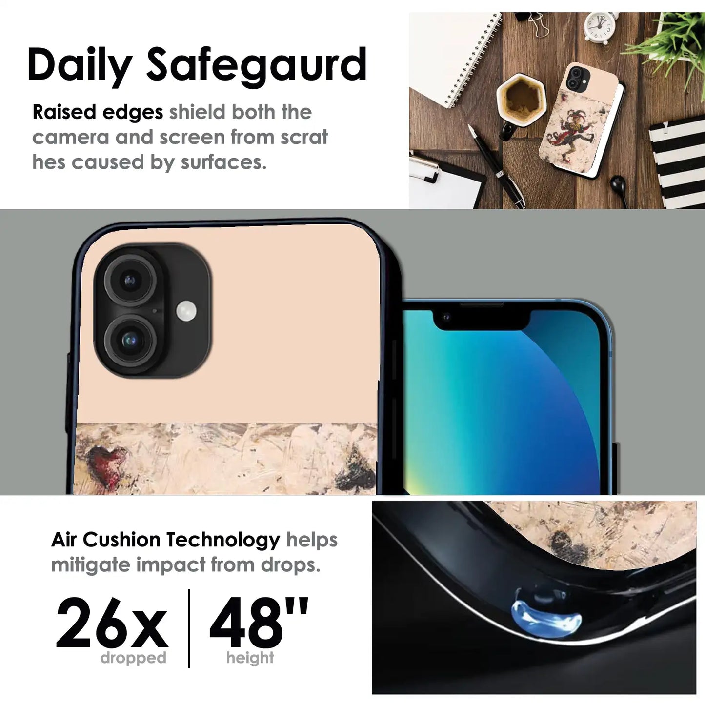 Abstract Dancing Figure Art - Glossy Metal Silicone Case For Apple iPhone Infographic