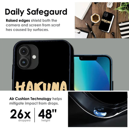 Hakuna Matata Quote - Glossy Metal Silicone Case For Apple iPhone Infographic