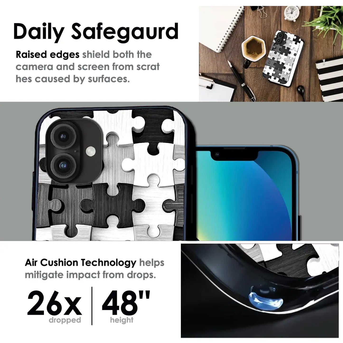 Maze - Glossy Metal Silicone Case For Apple iPhone Infographic