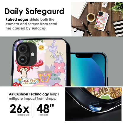Kawaii Sticker Pop - Glossy Metal Silicone Case For Apple iPhone Infographic