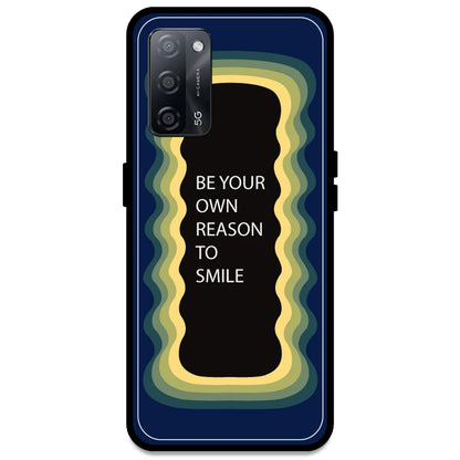 'Be Your Own Reason To Smile' - Dark Blue Armor Case For Oppo Models Oppo A53s 5G