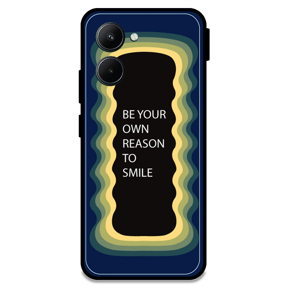 'Be Your Own Reason To Smile' - Dark Blue Armor Case For Realme Models Realme C33