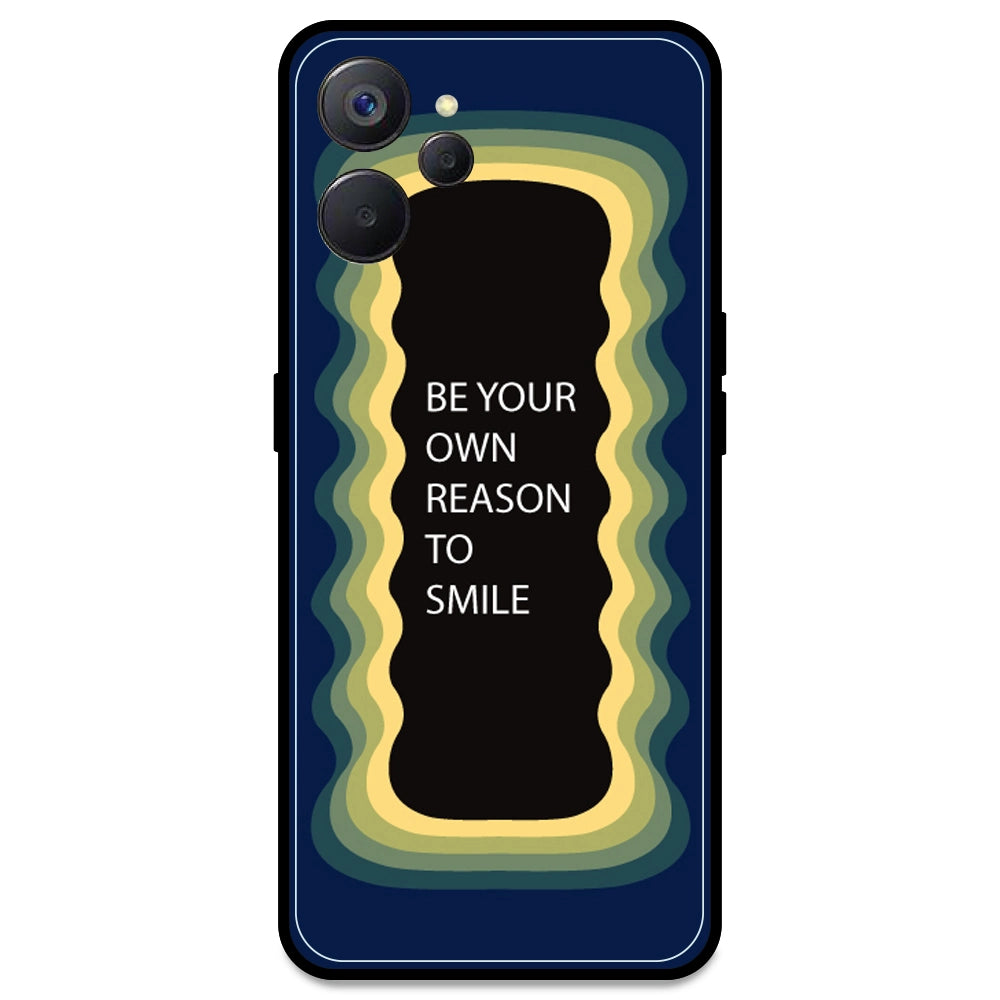 'Be Your Own Reason To Smile' - Dark Blue Armor Case For Realme Models Realme 9i 5G