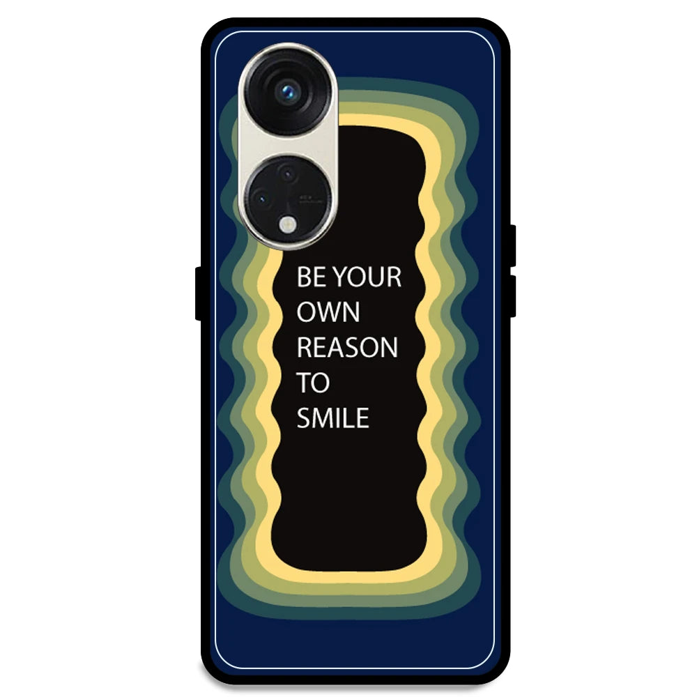 'Be Your Own Reason To Smile' - Dark Blue Armor Case For Oppo Models Oppo Reno 8T 5G