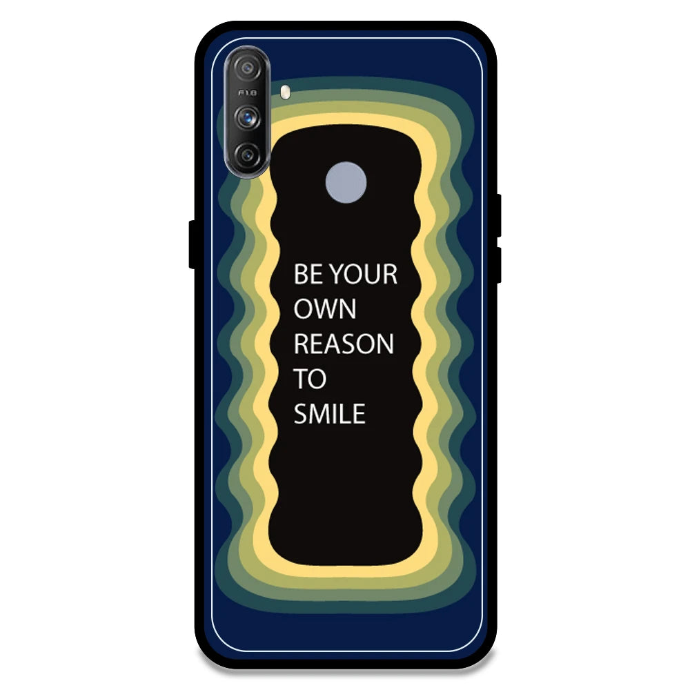 'Be Your Own Reason To Smile' - Dark Blue Armor Case For Realme Models Realme Narzo 20A