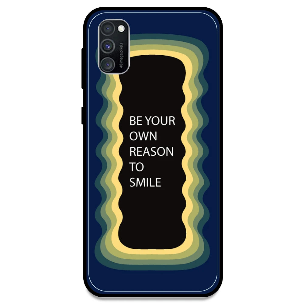 'Be Your Own Reason To Smile' - Dark Blue Armor Case For Samsung Models Samsung M30s