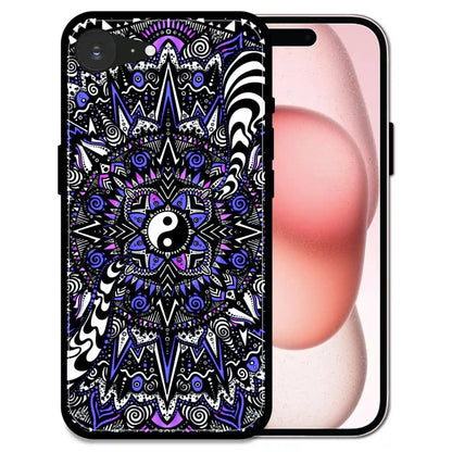 'Yin-Yang Mandala Design - Glossy Metal Silicone Case For Apple iPhone 16e
