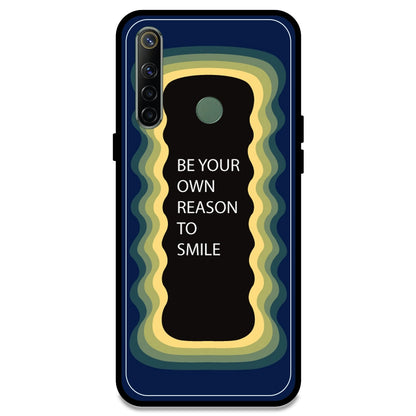 'Be Your Own Reason To Smile' - Dark Blue Armor Case For Realme Models Realme Narzo 10