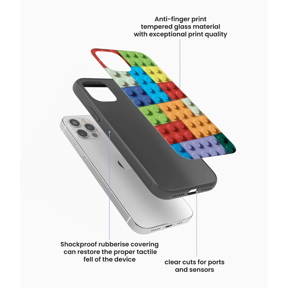 3D Brick Texture - Glass Case For Apple iPhone Infographic
