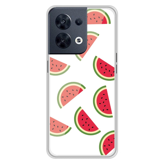 Watermelons - Clear Printed Silicon Case For Oppo Models
