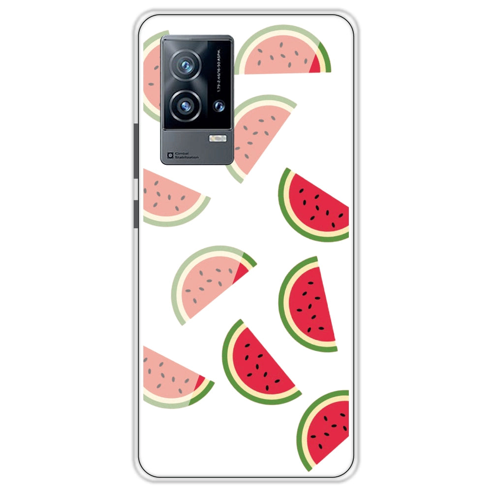 Watermelons - Clear Printed Silicone Case For iQOO Models