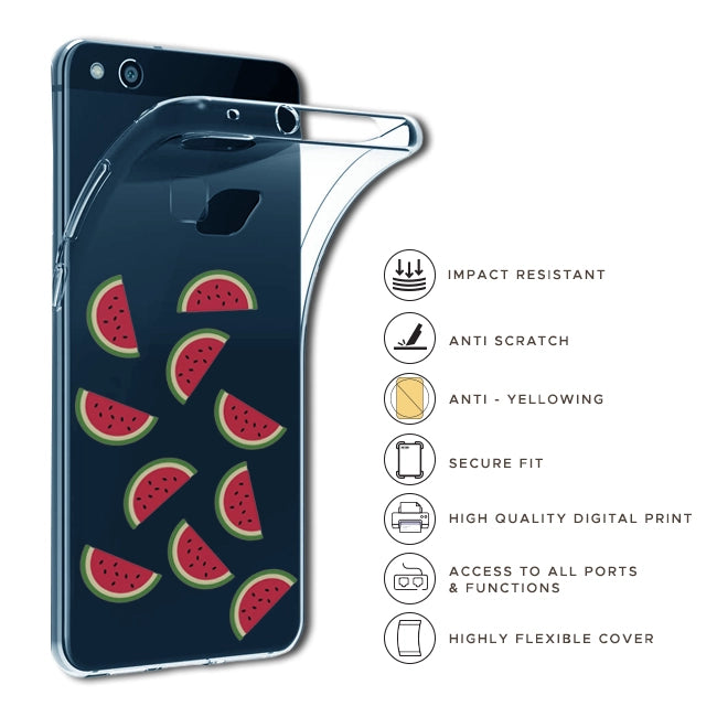 Watermelons - Clear Printed Silicone Case For Samsung Models infographic