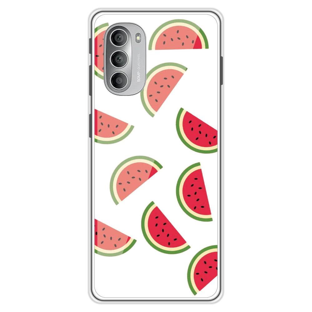 Watermelons - Clear Printed Silicon Case For Motorola Models
