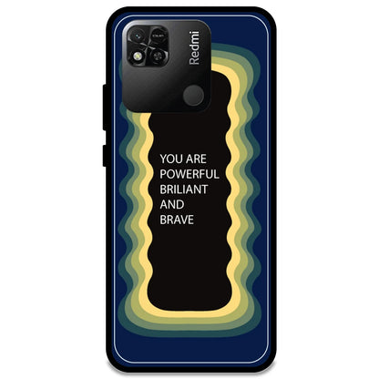 'You Are Powerful, Brilliant & Brave' - Dark Blue Armor Case For Redmi Models Redmi Note 10A