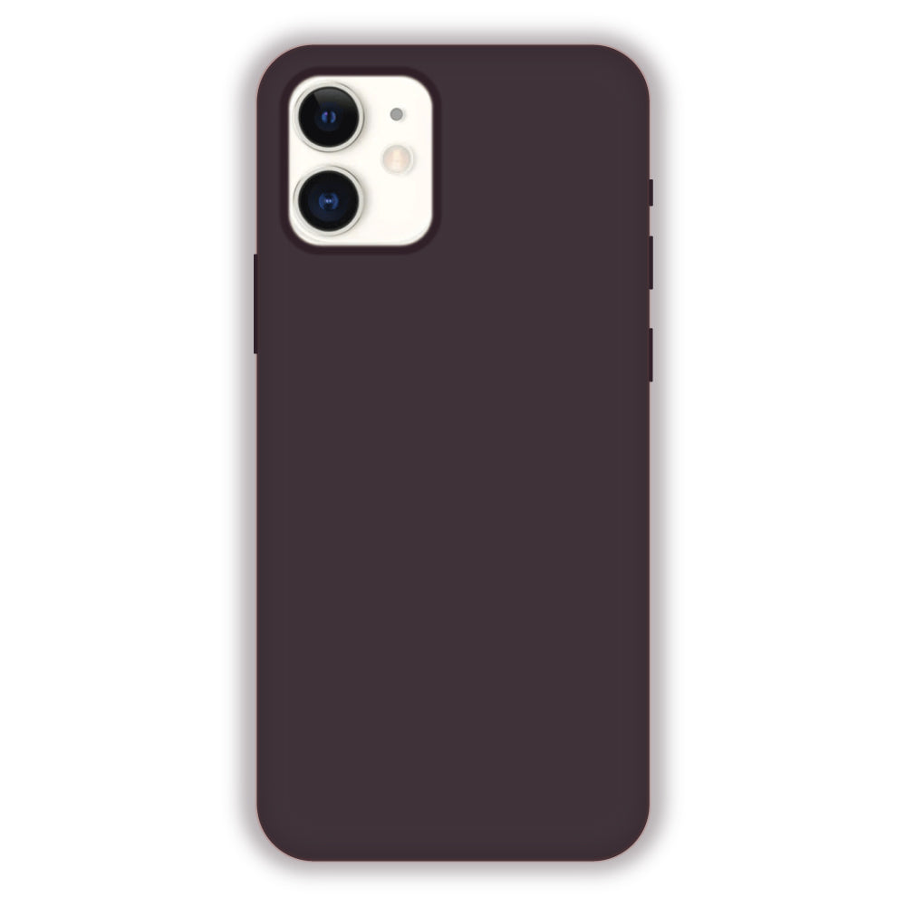 Plum Liquid Silicon Case For Apple iPhone Models