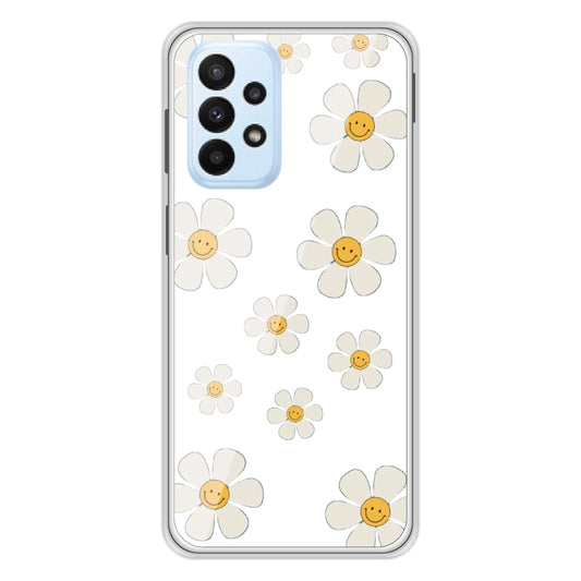 Smile Flowers - Clear Printed Silicone Case For Samsung Models