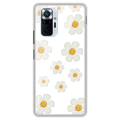 Smile Flowers - Clear Printed Case For Redmi Models