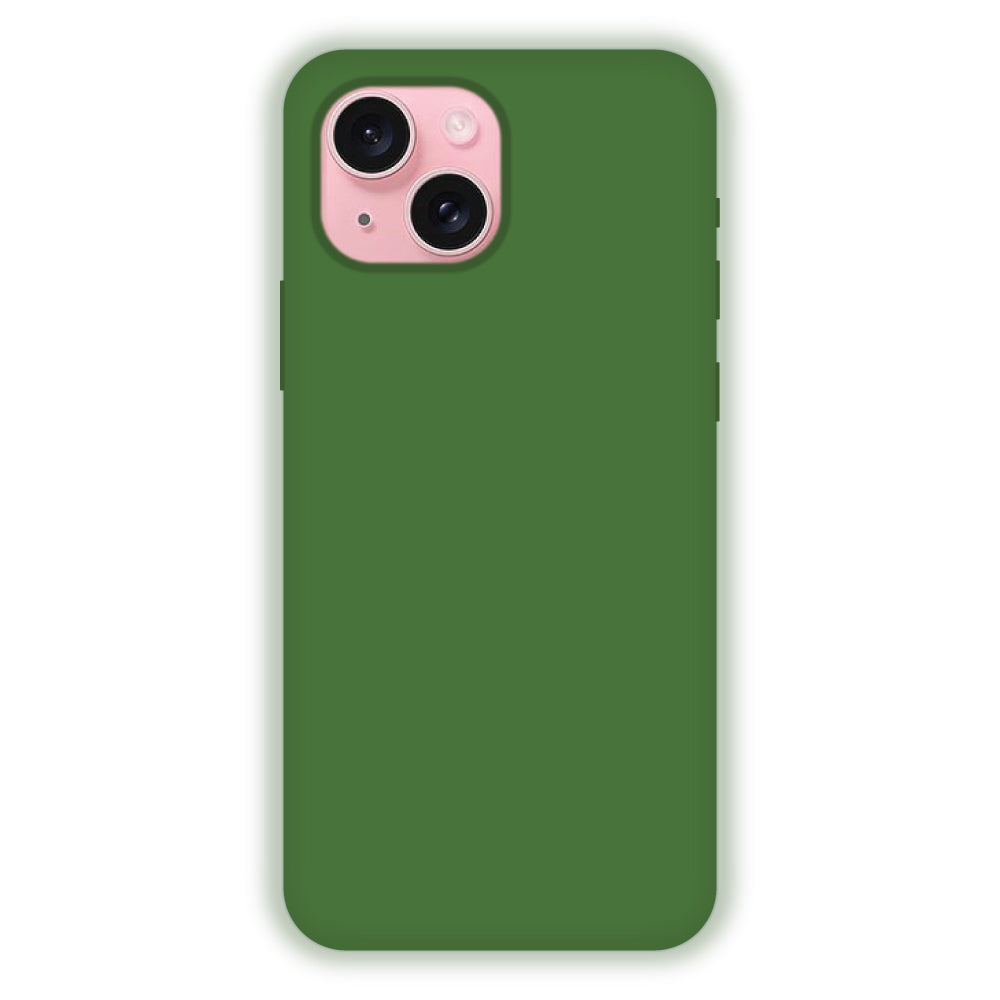 Pine Green Liquid Silicon Case For Apple iPhone Models
