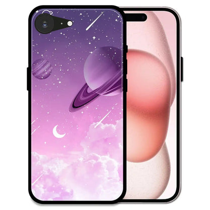 'Pastel Galaxy Design - Glossy Metal Silicone Case For Apple iPhone 16e