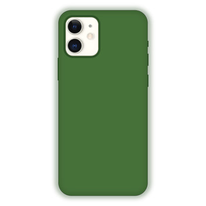 Dark Green Liquid Silicon Case For Apple iPhone Models