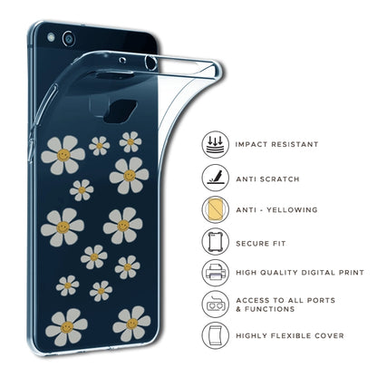 Smile Flowers - Clear Printed Silicon Case For Oppo Models infographic