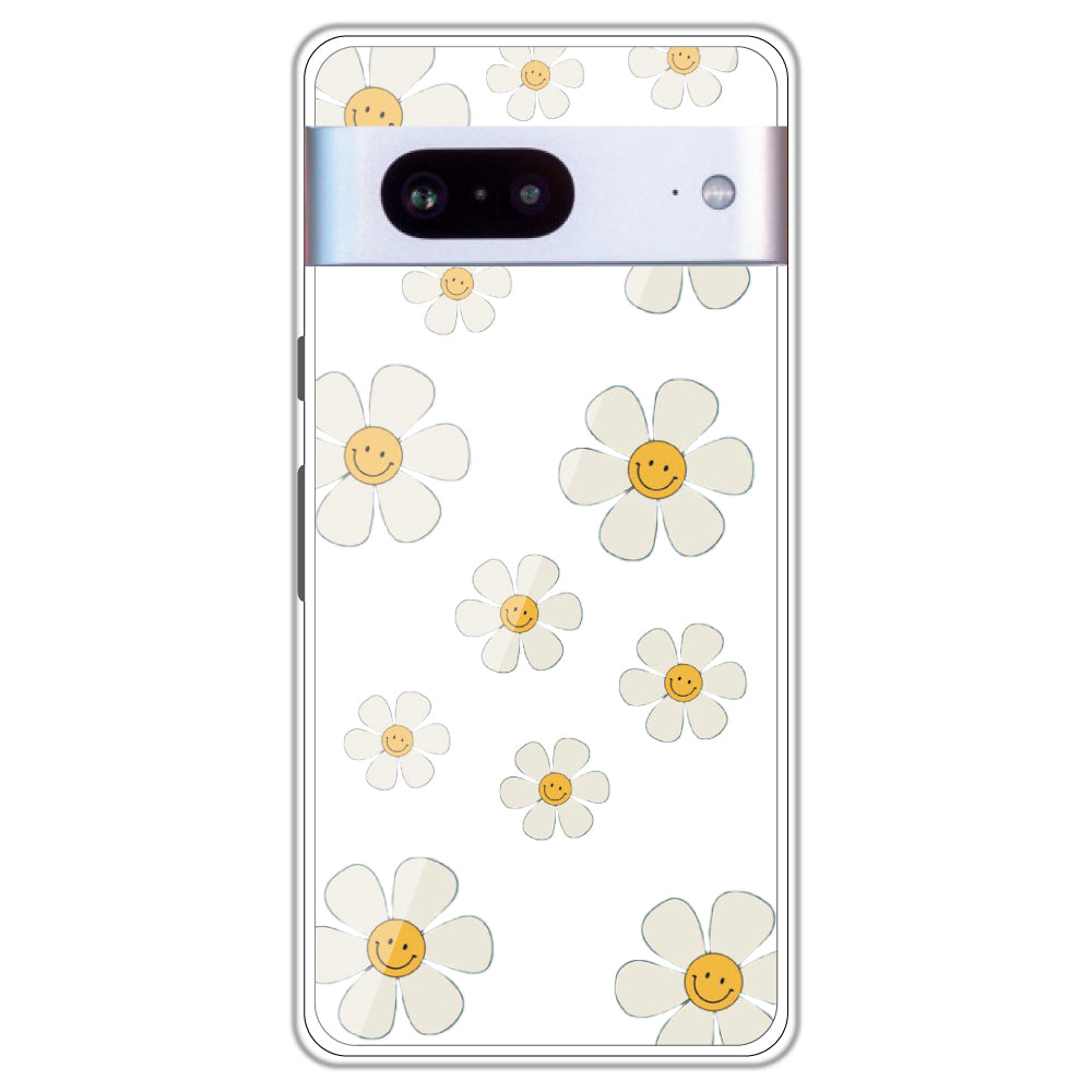 Smile Flowers - Clear Printed Case For Google Models