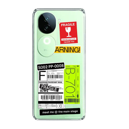 Fragile Labels - Clear Printed Silicone Case For IQOO Infographic