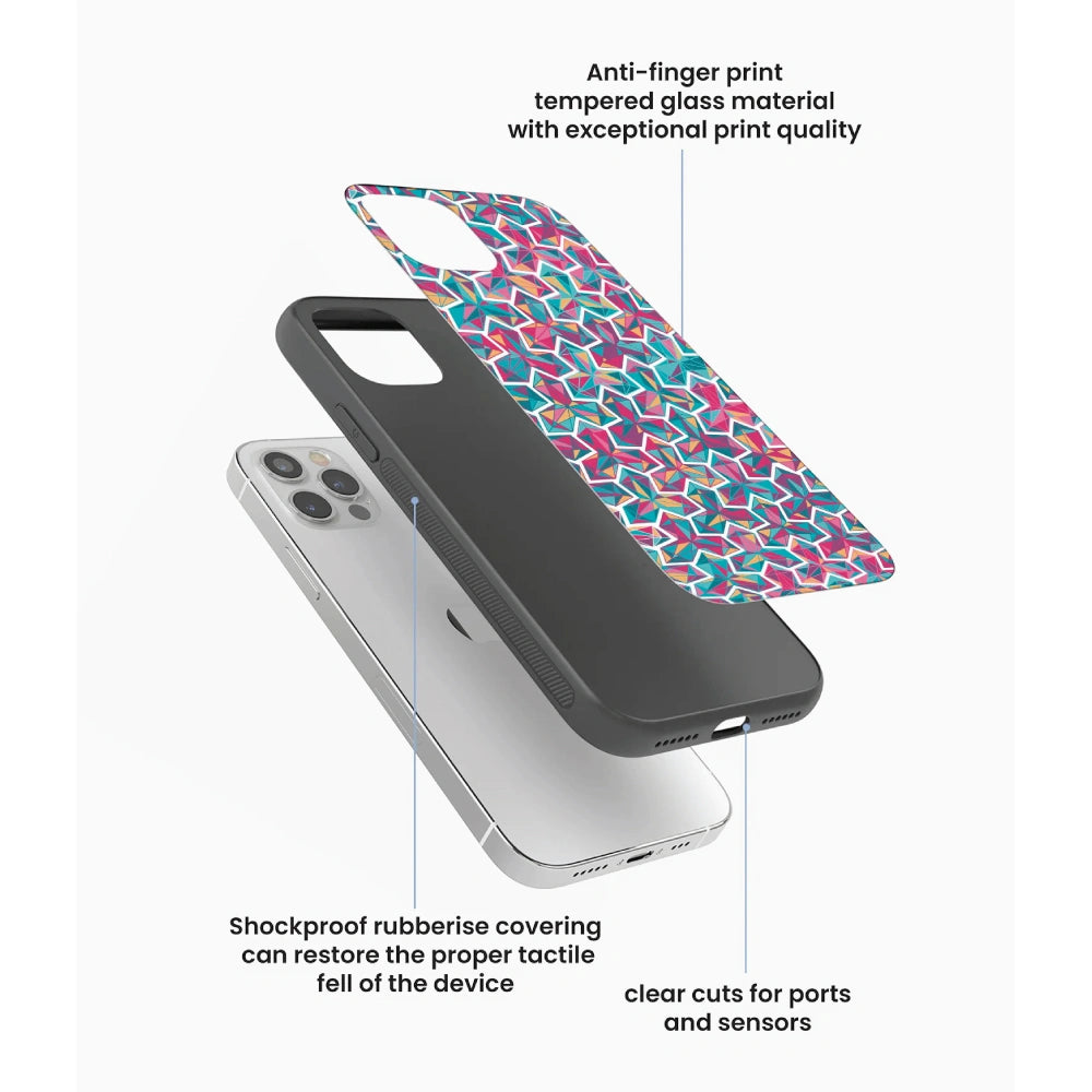 Colorful Abstract - Glass Case For Apple iPhone Infographic